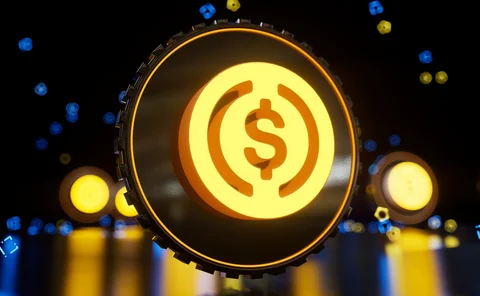 3D render of a digital dollar-stablecoin