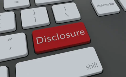 Disclosure key in place of the enter key on a keyboard